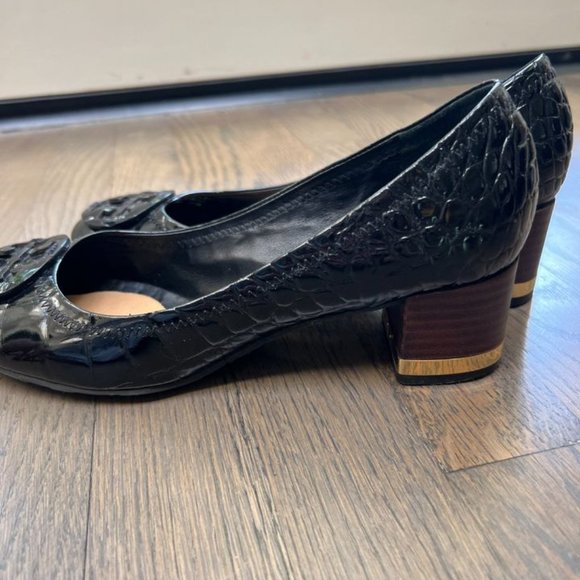 EUC Tory Burch Crocodile Embossed Ballet Flats - Picture 5 of 7